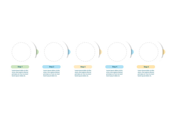 Flowchart with Arrows Vector Infographic Guide