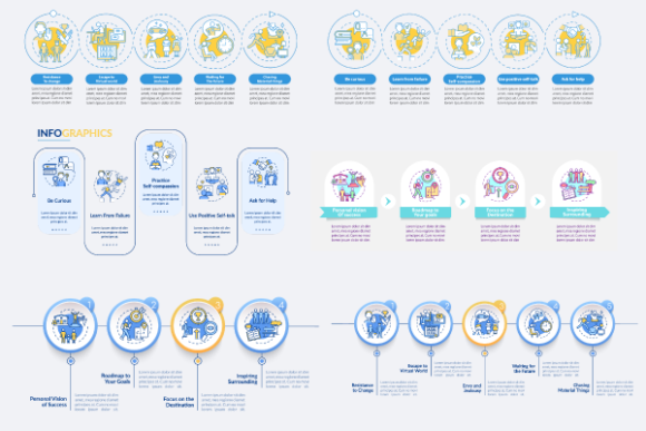 Happiness Mindset Infographic Bundle: Visualizing Well-Being for Better Engagement