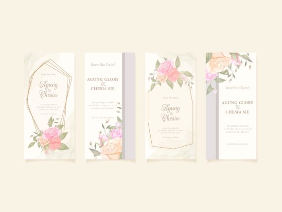 Social Media Wedding Invitation Template Design