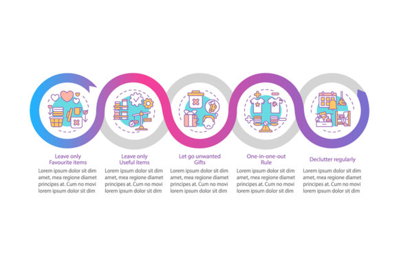Visualizing Order: Leveraging the Tips of Decluttering Vector Infographic for Modern Workflows