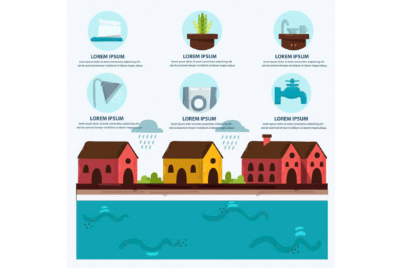 Water Infographic Illustration: EPS10 Visual Guide
