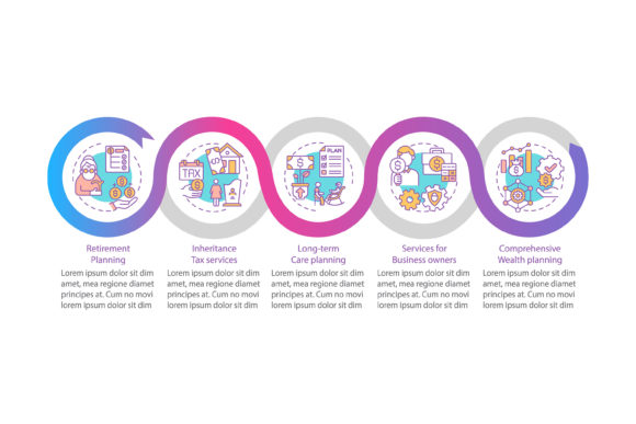 Wealth Guidance Vector Infographic: Visualizing Financial Strategy for Business Owners